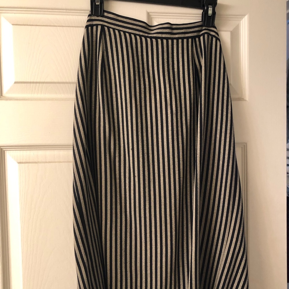 Vintage Striped Pencil Skirt